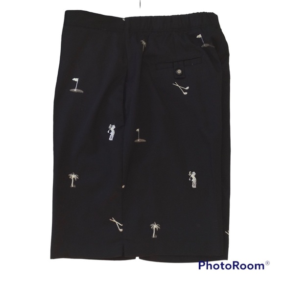 Coral Bay Golf Black Shorts Embroidered Pockets Women’s Size 12 - Picture 4 of 13